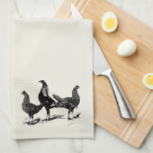 鶏が付いている国スタイルの台所タオル キッチンタオル (四つ折り)