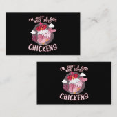 鶏が大好きな女の子かわいいチキンバフ 名刺 (正面/裏面)