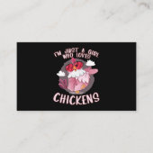 鶏が大好きな女の子かわいいチキンバフ 名刺