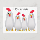 鶏が大好き！ ポストカード (正面)