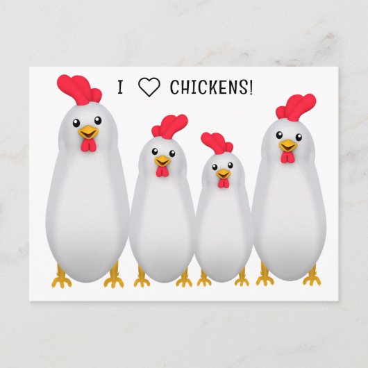 鶏が大好き！ ポストカード (正面)