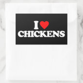 鶏が好きだ 長方形シール (バッグ)