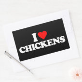 鶏が好きだ 長方形シール (封筒)