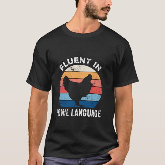 鶏が好きで泡立ちおもしろいが堪能 Tシャツ (正面)