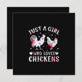 鶏が好きなチキンアートの女の子 シーズンカード (正面/裏面)