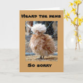 鶏が檻に入る/丘の上の悪い髪 カード (黄色い花)