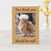 鶏が檻に入る/丘の上の悪い髪 カード (黄色い花)