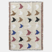 鶏が毛布を投げる スローブランケット (正面縦)