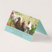 鶏が米国のメリー誕生日カードセットから (裏面)