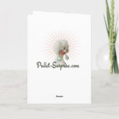 . .鶏が聖降誕祭お目出度う カード (裏面)