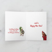 . .鶏が聖降誕祭お目出度う カード (内部)