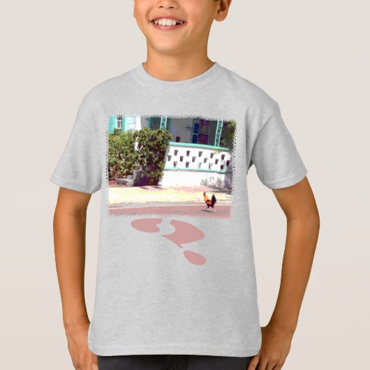 鶏が道路を横切る…なぜだ?Tシャツ Tシャツ (正面)