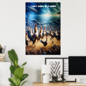 鶏が野を飛ぶ ポスター (ホームオフィス)