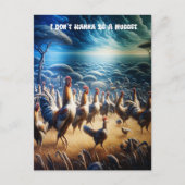 鶏が野を飛ぶ ポストカード (正面)