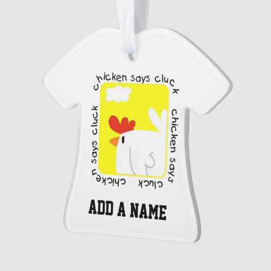 鶏が鳴く オーナメント (正面)