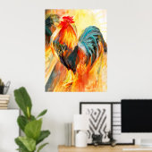 鶏が鳴く ポスター (ホームオフィス)