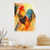 鶏が鳴く ポスター (キッチン)