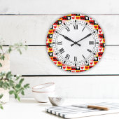 鶏とハートカントリーファームキッチン ラージ壁時計