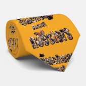 鶏とローターの写真のロゴ ネクタイ (ロール)