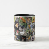 鶏とローターの写真コラージュ マグカップ (中央)