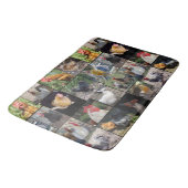 鶏とローターの写真コラージュ、大 バスマット (アングル)