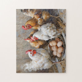 鶏と卵 ジグソーパズル