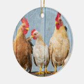 鶏と友人 セラミックオーナメント (左)