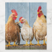 鶏と友人 ワインラベル (シングルラベル)