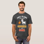 鶏と羊が好きなだけの女の子 Tシャツ (正面フル)