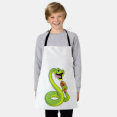 鶏と蛇 エプロン (着用した状態)