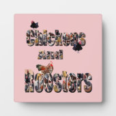 鶏と雄鳥 フォトプラーク (正面)