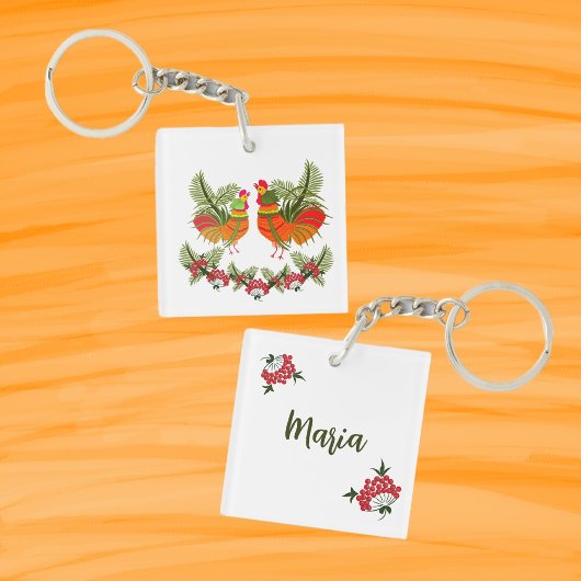 鶏と雌鶏 キーホルダー