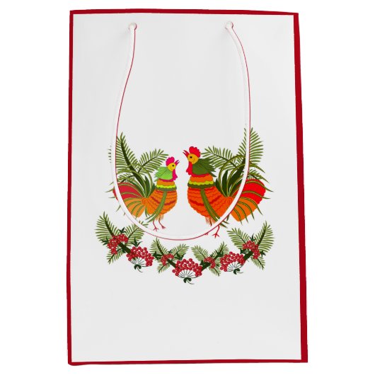 鶏と雌鶏 ミディアムペーパーバッグ (正面)