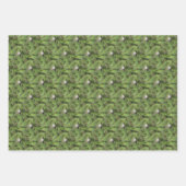 鶏と雛の多肉性自然模様 ラッピングペーパーシート (正面)