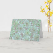 鶏と雛 カード (黄色い花)