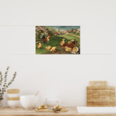 鶏と雛 ポスター (キッチン)