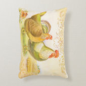 鶏と鶏が田舎イタリアンの枕 アクセントクッション (正面(垂直))