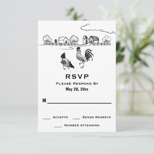 鶏と鶏肉カントリーファーム結婚ズ 出欠カード (スタンド正面)