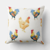 鶏と鶏 クッション (正面)