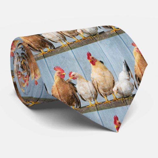 鶏と鶏 ネクタイ (ロール)