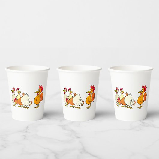 鶏と鶏 紙コップ