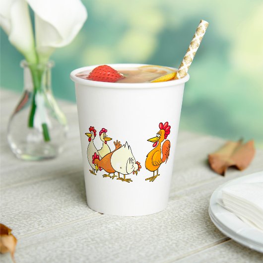 鶏と鶏 紙コップ