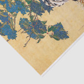 鶏と鶏、紫陽花を持つ鶏、伊藤若冲筆 薄葉紙 (詳細)