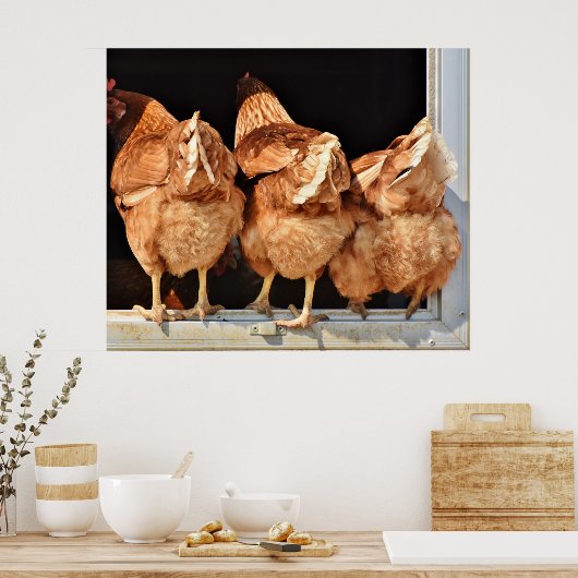 鶏のお尻 ポスター (キッチン)