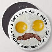 鶏のための日の仕事… 缶バッジ (正面&裏面)