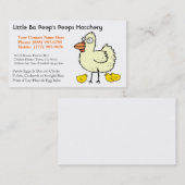 鶏のふ化場ビジネスか家禽の生産者 名刺 (正面/裏面)