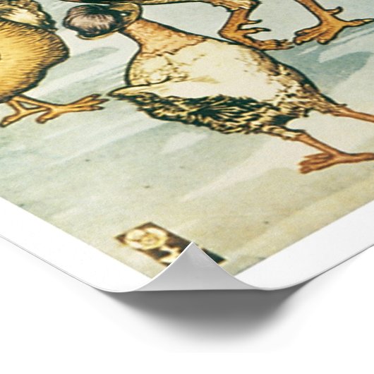 鶏のもしヴィンテージのソングブックカバー ポスター (角)