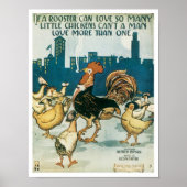 鶏のもしヴィンテージのソングブックカバー ポスター (正面)