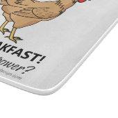 鶏のウンチの朝食のおもしろいなデザイン カッティングボード (角)