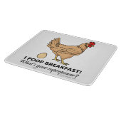 鶏のウンチの朝食のおもしろいなデザイン カッティングボード (角)